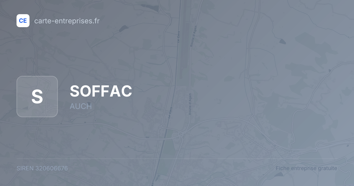 SOFFAC — 320606676 — fiche entreprise