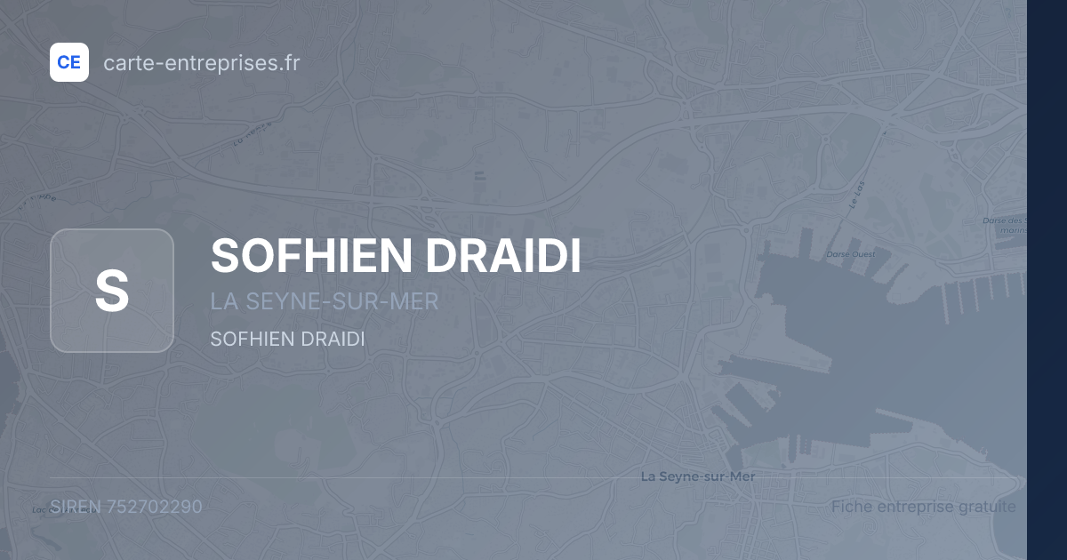 SOFHIEN DRAIDI — 752702290 — fiche entreprise