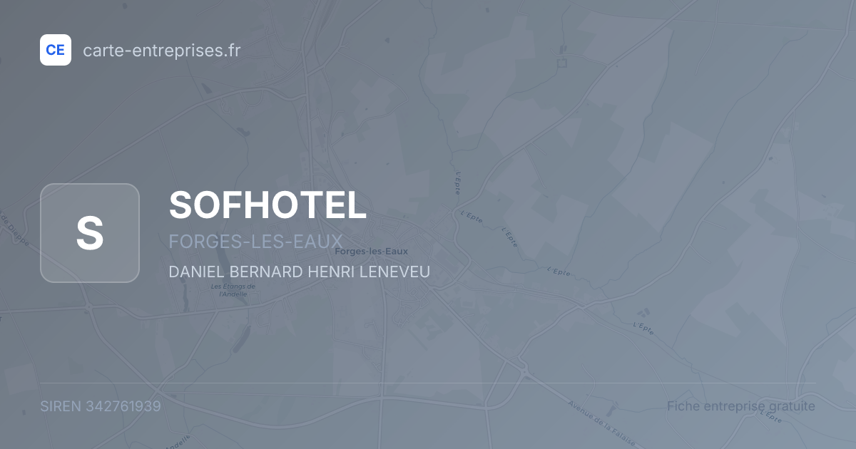SOFHOTEL — 342761939 — fiche entreprise