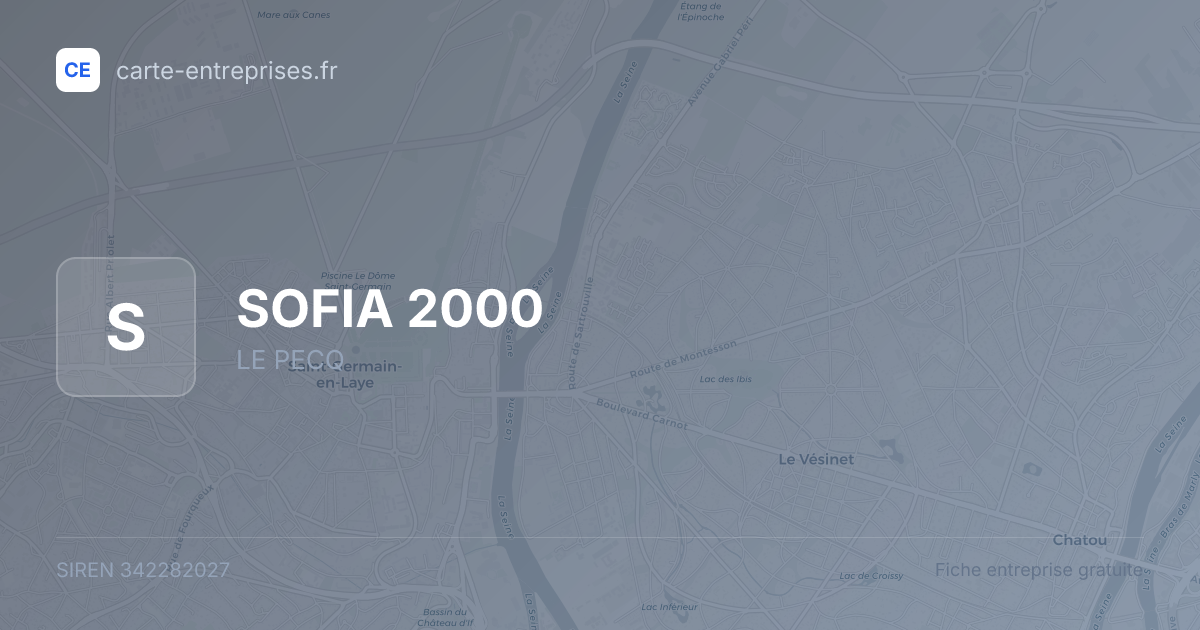 SOFIA 2000 — 342282027 — fiche entreprise
