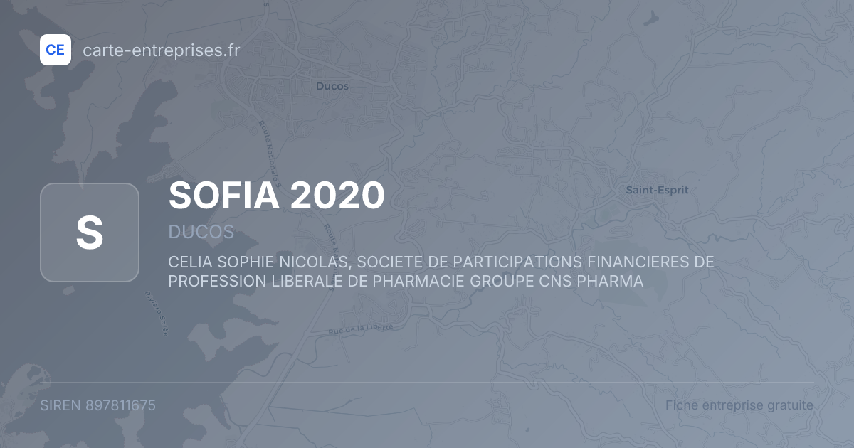 SOFIA 2020 — 897811675 — fiche entreprise