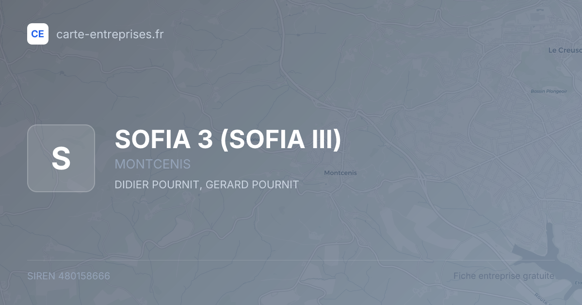 SOFIA 3 (SOFIA III) — 480158666 — fiche entreprise