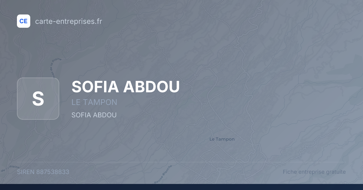 SOFIA ABDOU — 887538833 — fiche entreprise