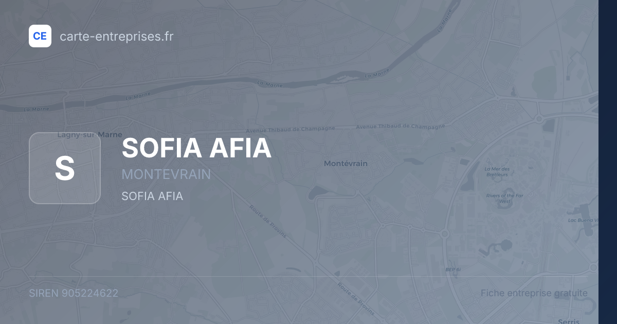 SOFIA AFIA — 905224622 — fiche entreprise