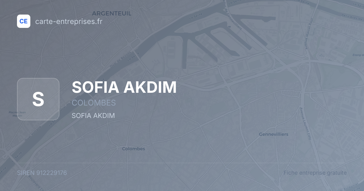 SOFIA AKDIM — 912229176 — fiche entreprise