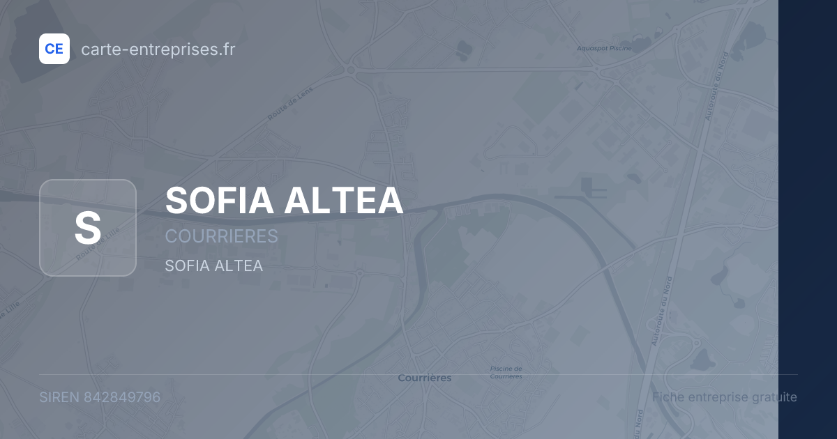 SOFIA ALTEA — 842849796 — fiche entreprise