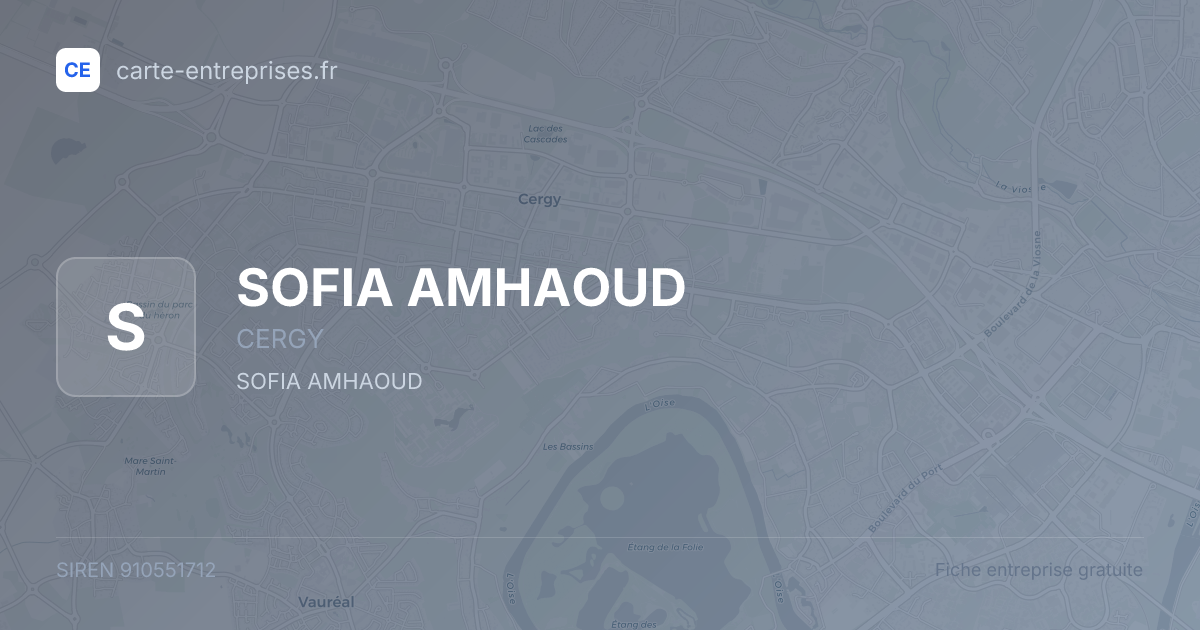 SOFIA AMHAOUD — 910551712 — fiche entreprise
