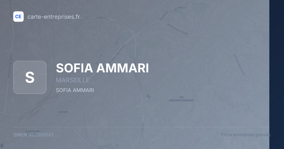 SOFIA AMMARI — 952005551 — fiche entreprise