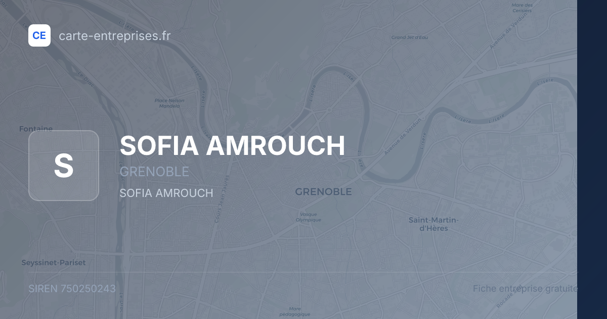 SOFIA AMROUCH — 750250243 — fiche entreprise