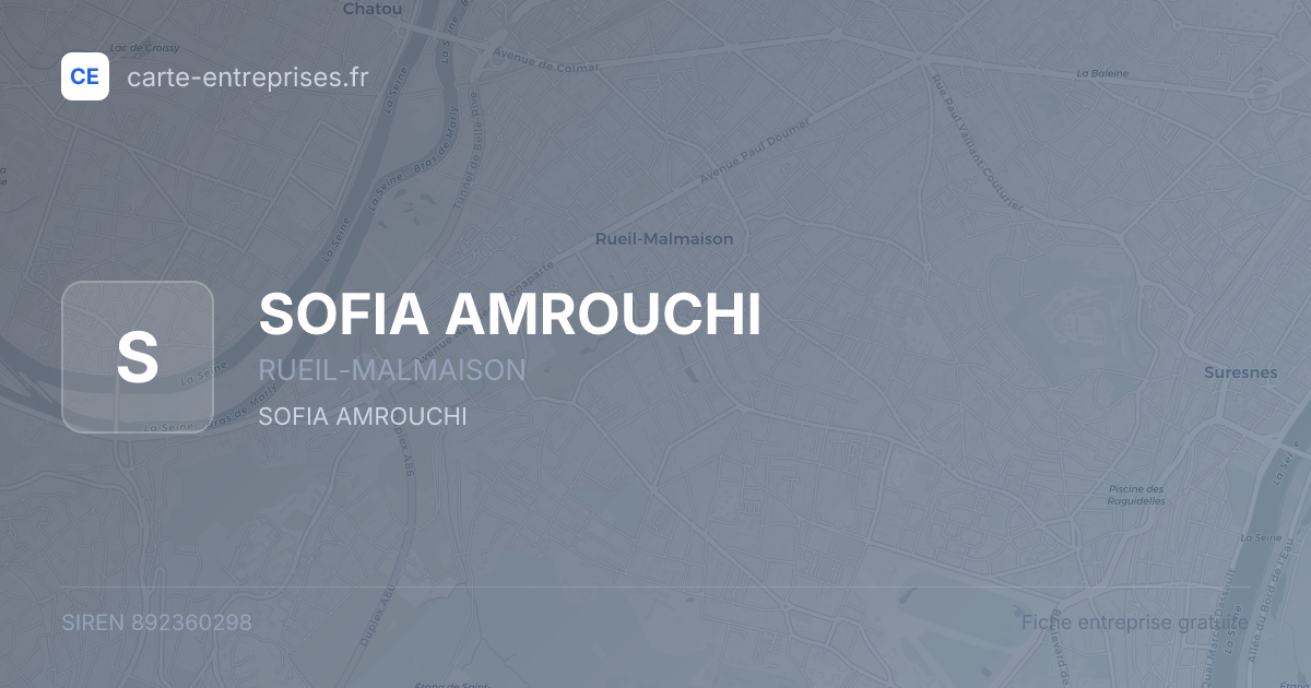 SOFIA AMROUCHI — 892360298 — fiche entreprise