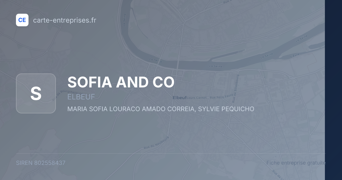 SOFIA AND CO — 802558437 — fiche entreprise