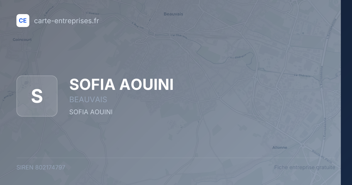 SOFIA AOUINI — 802174797 — fiche entreprise