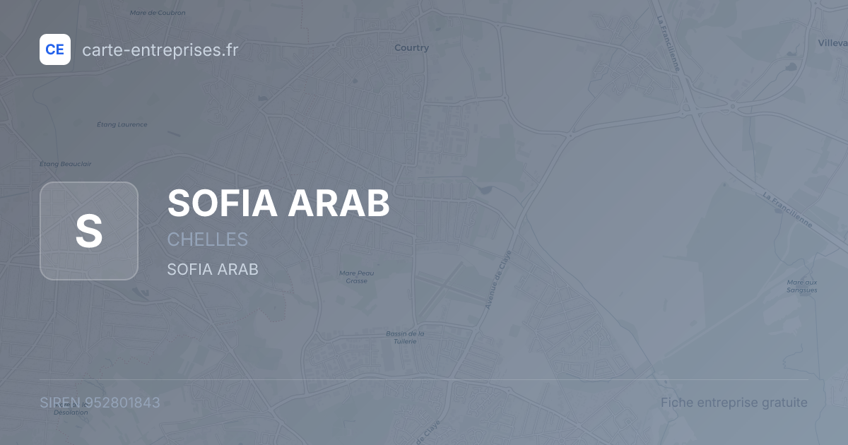 SOFIA ARAB — 952801843 — fiche entreprise