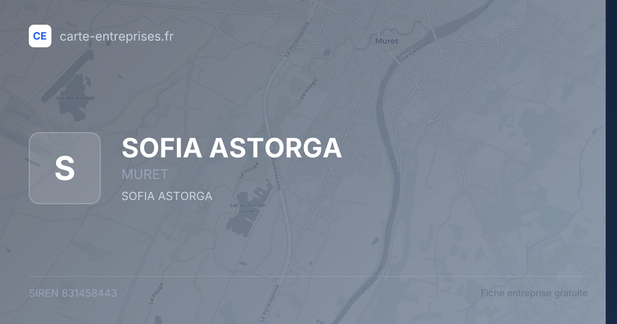 SOFIA ASTORGA — 831458443 — fiche entreprise