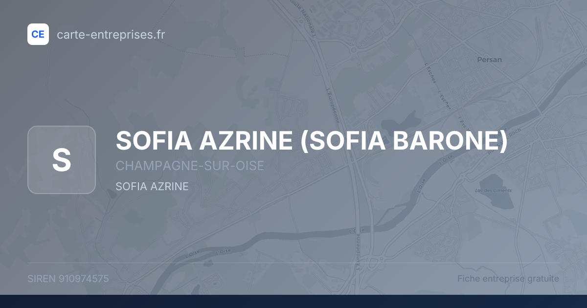 SOFIA AZRINE (SOFIA BARONE) — 910974575 — fiche entreprise