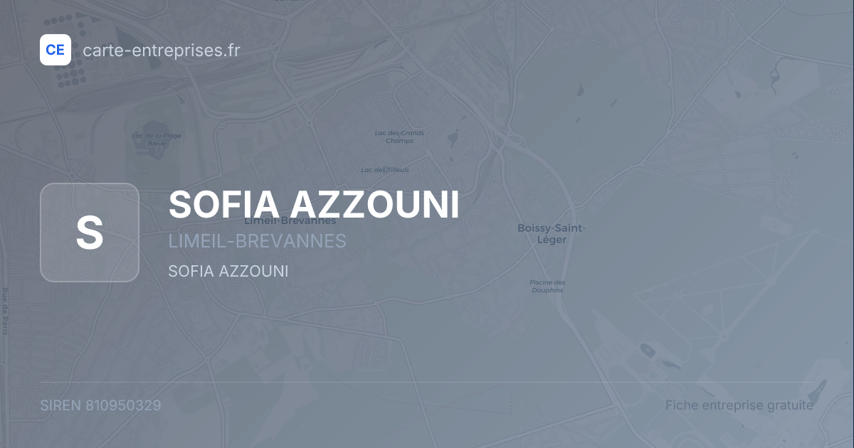 SOFIA AZZOUNI — 810950329 — fiche entreprise