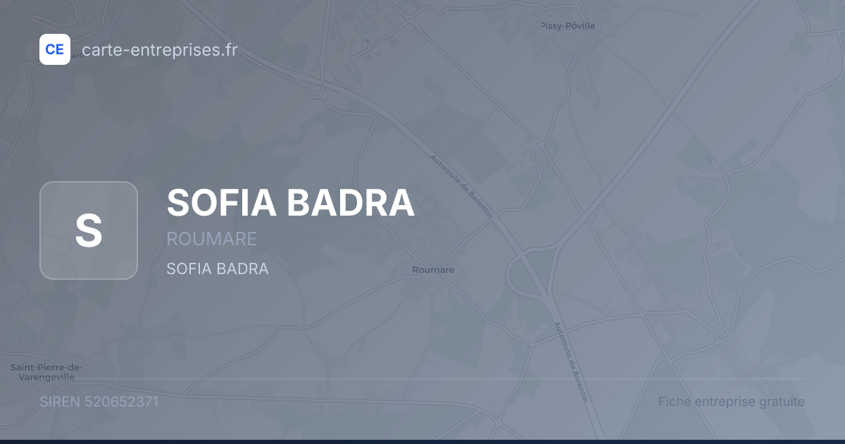 SOFIA BADRA — 520652371 — fiche entreprise