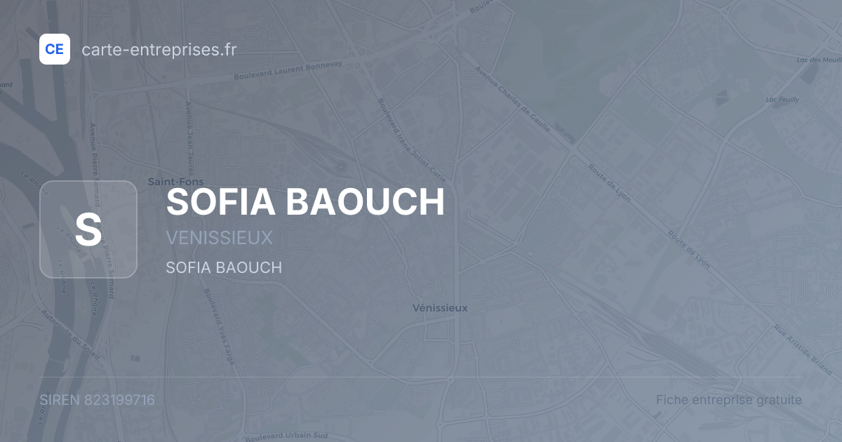 SOFIA BAOUCH — 823199716 — fiche entreprise