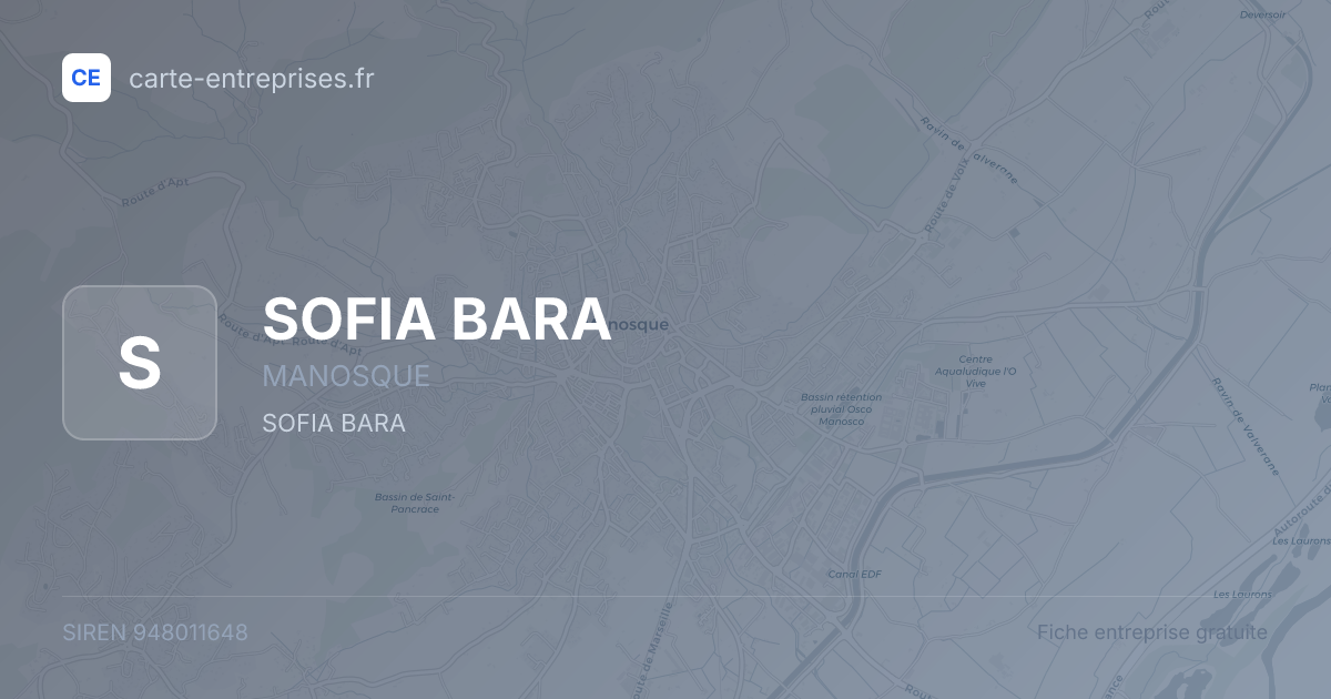 SOFIA BARA — 948011648 — fiche entreprise