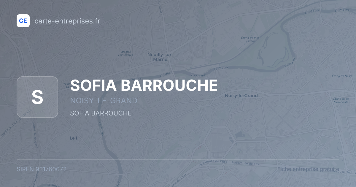 SOFIA BARROUCHE — 931760672 — fiche entreprise