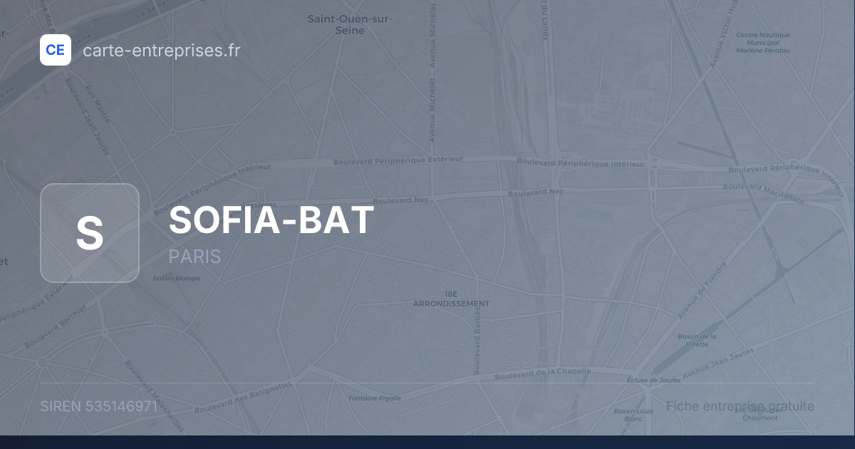 SOFIA-BAT — 535146971 — fiche entreprise