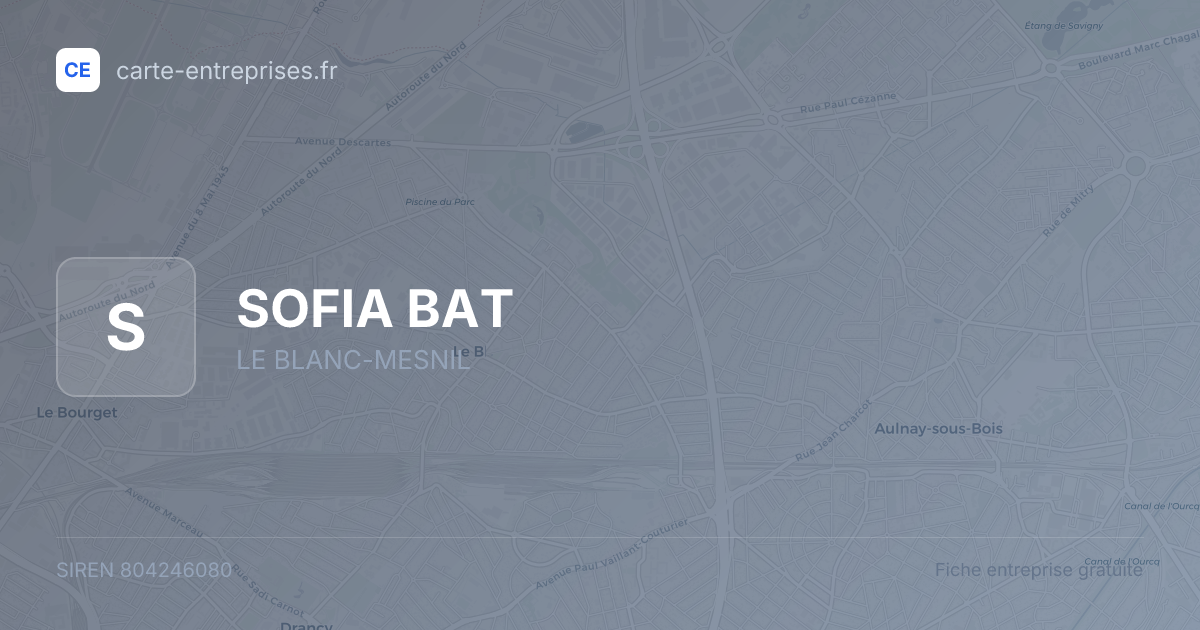SOFIA BAT — 804246080 — fiche entreprise