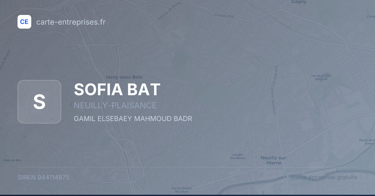 SOFIA BAT — 944114875 — fiche entreprise