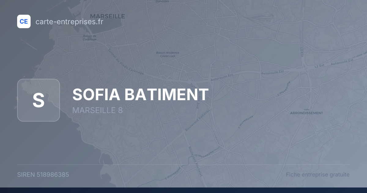 SOFIA BATIMENT — 518986385 — fiche entreprise
