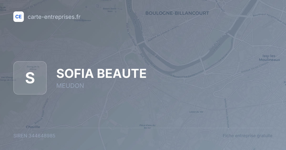 SOFIA BEAUTE — 344648985 — fiche entreprise