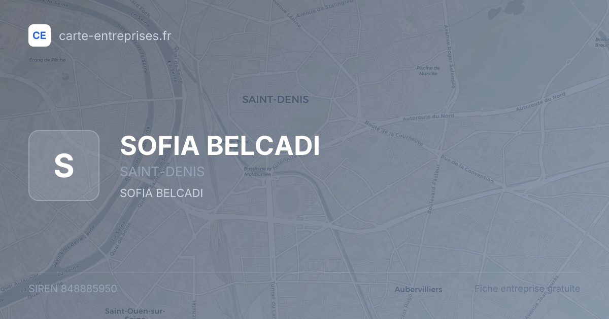 SOFIA BELCADI — 848885950 — fiche entreprise