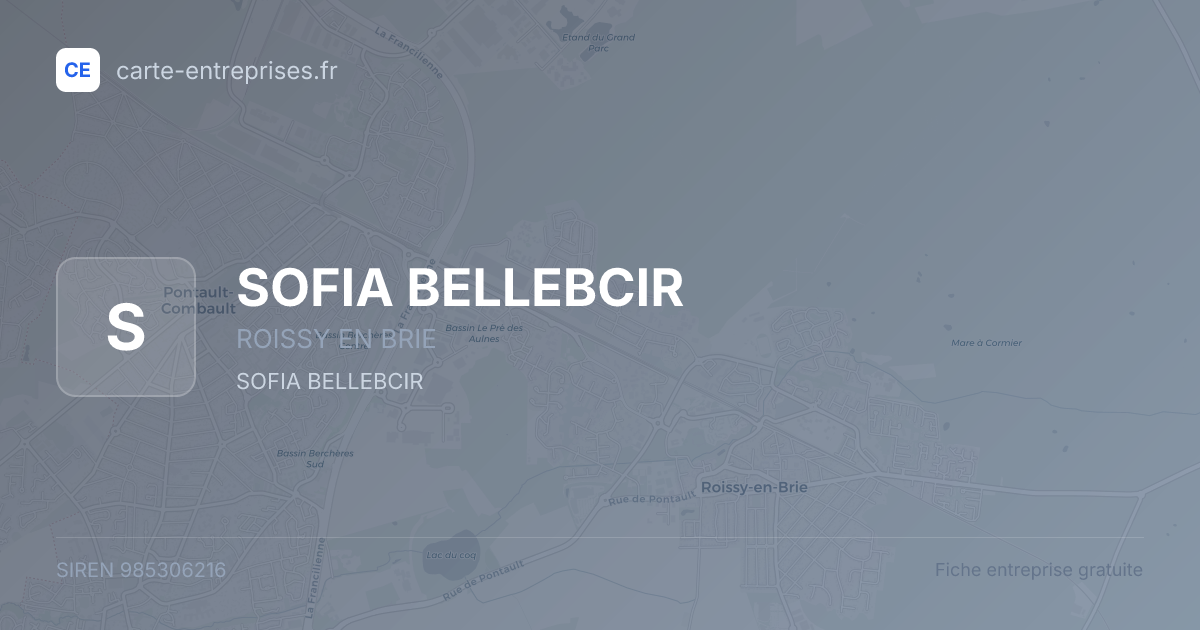 SOFIA BELLEBCIR — 985306216 — fiche entreprise