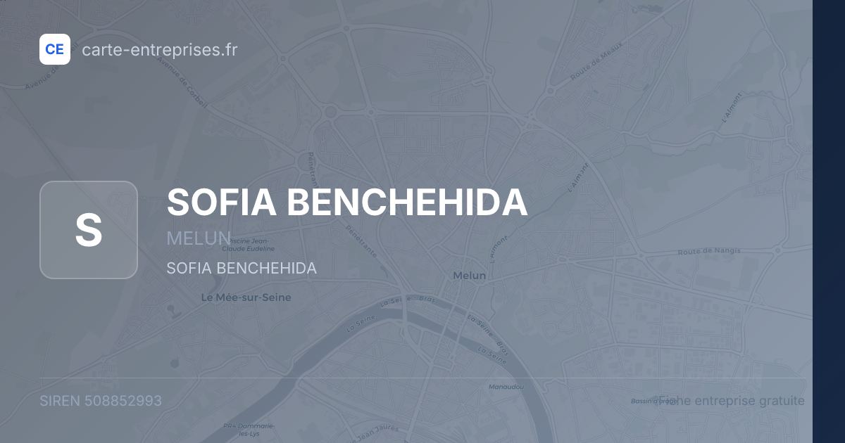 SOFIA BENCHEHIDA — 508852993 — fiche entreprise