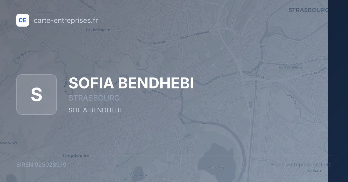 SOFIA BENDHEBI — 925028979 — fiche entreprise
