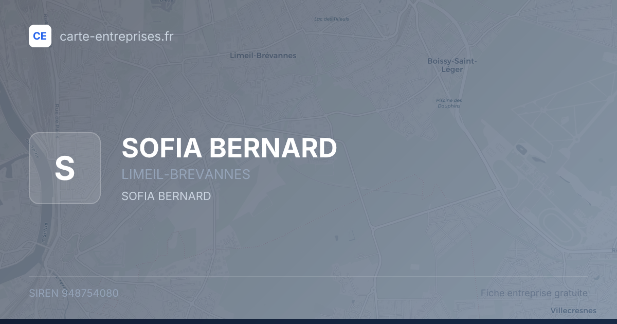 SOFIA BERNARD — 948754080 — fiche entreprise