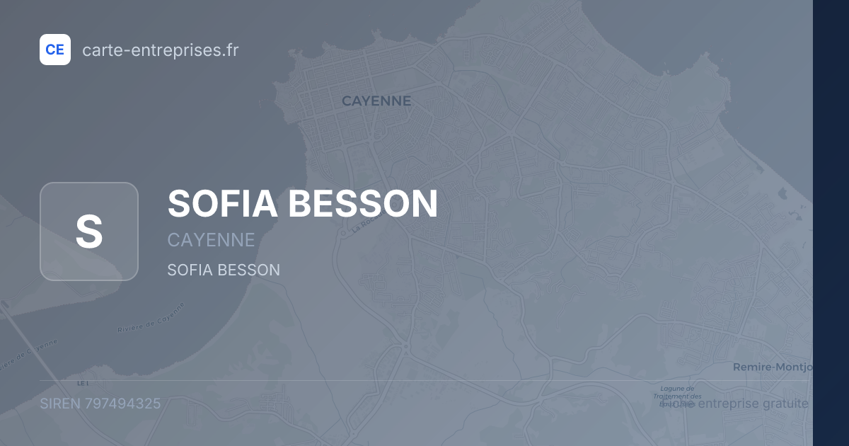 SOFIA BESSON — 797494325 — fiche entreprise