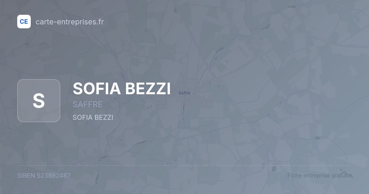 SOFIA BEZZI — 523892487 — fiche entreprise