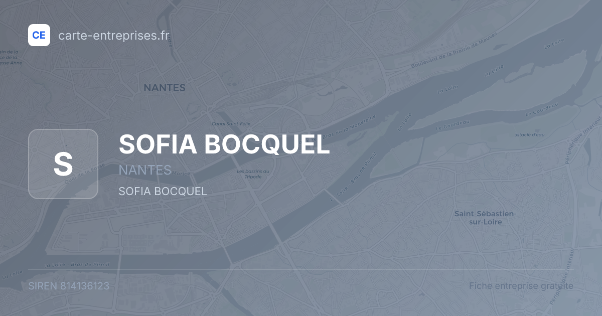 SOFIA BOCQUEL — 814136123 — fiche entreprise