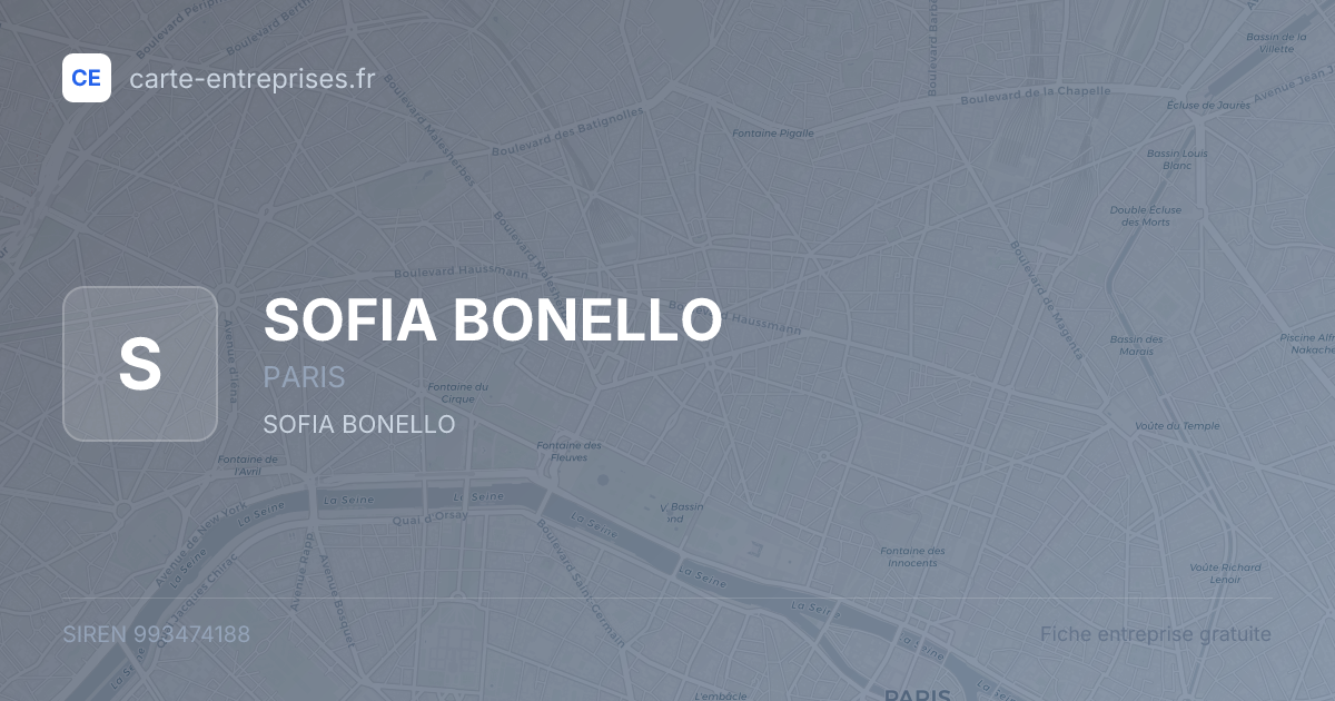 SOFIA BONELLO — 993474188 — fiche entreprise