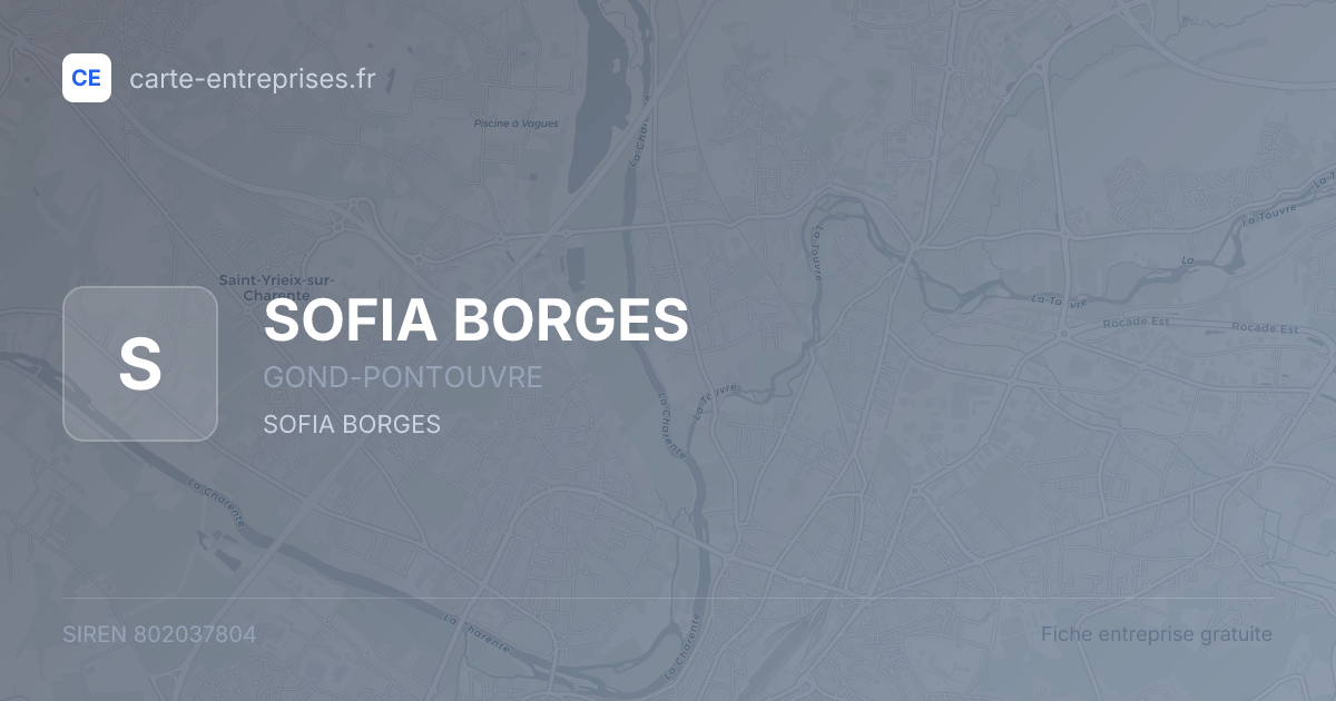 SOFIA BORGES — 802037804 — fiche entreprise
