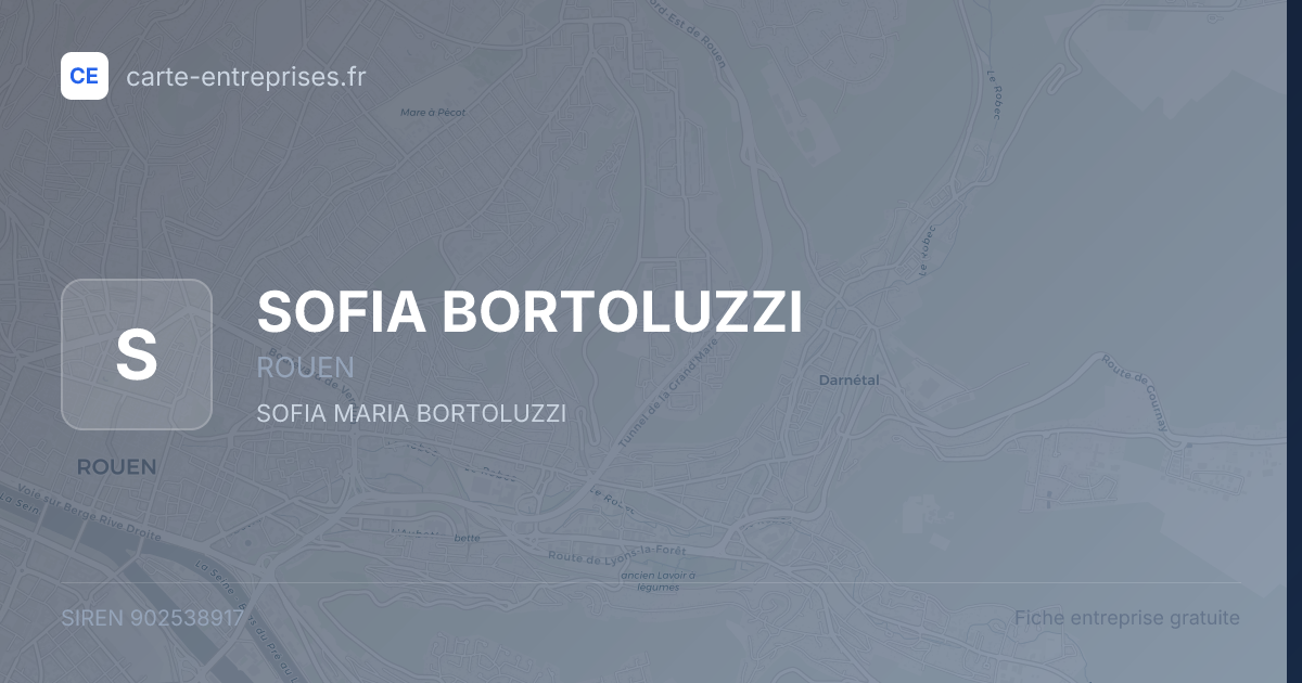 SOFIA BORTOLUZZI — 902538917 — fiche entreprise