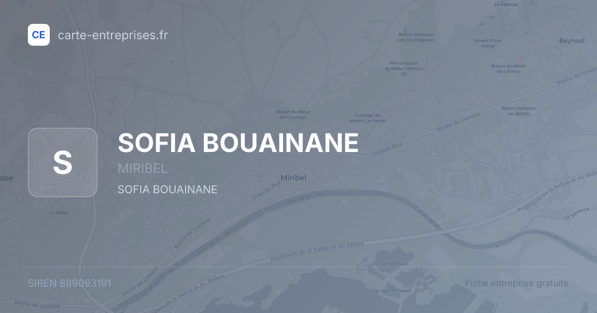 SOFIA BOUAINANE — 889093191 — fiche entreprise