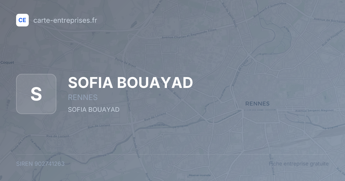 SOFIA BOUAYAD — 902741263 — fiche entreprise