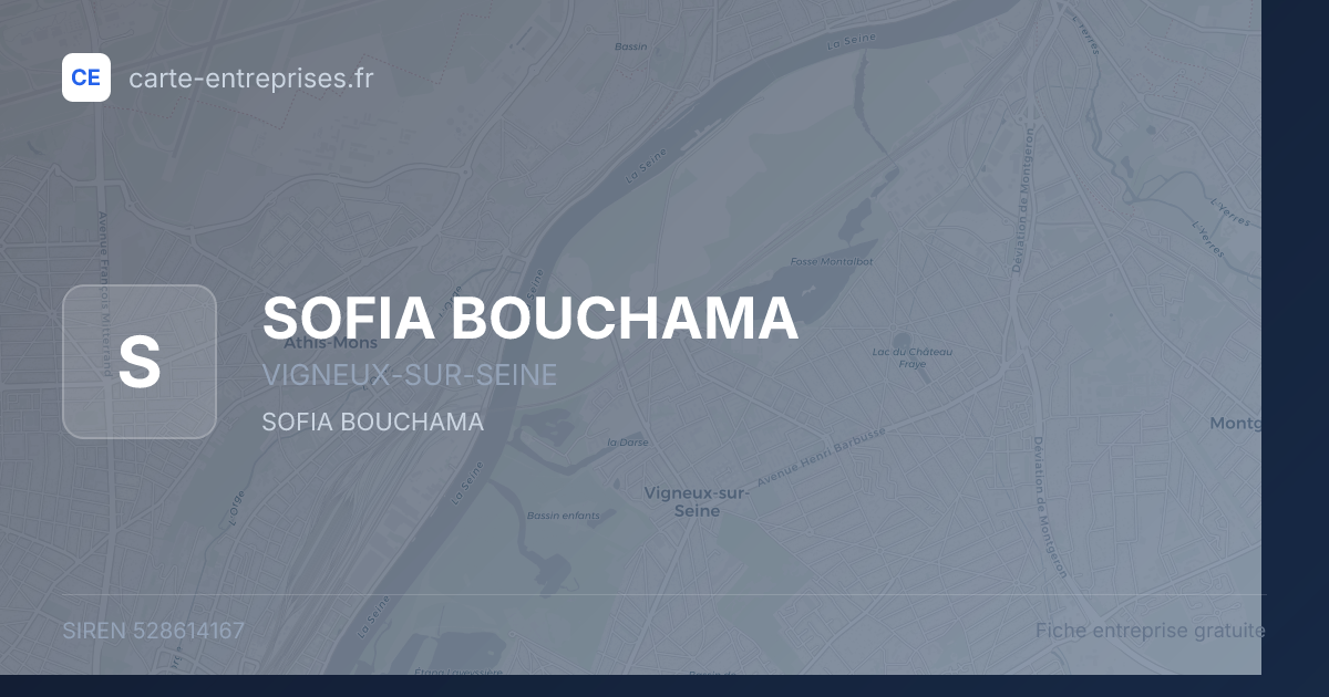 SOFIA BOUCHAMA — 528614167 — fiche entreprise