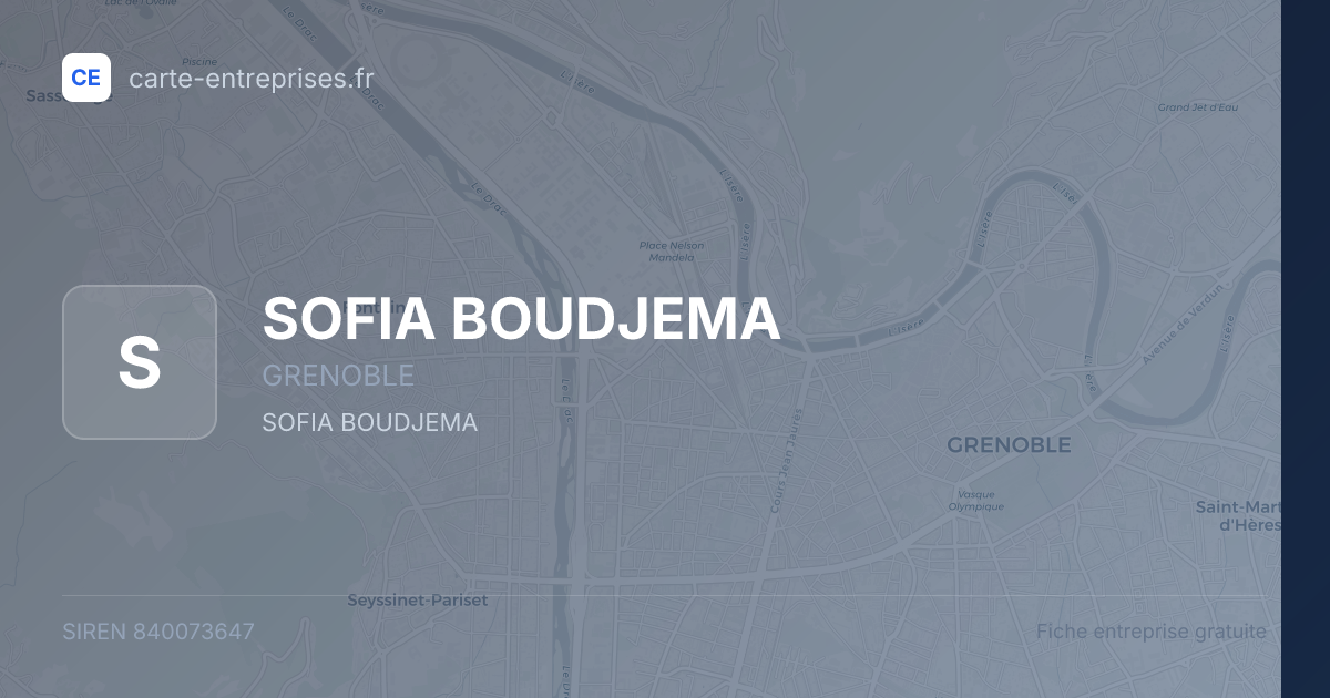 SOFIA BOUDJEMA — 840073647 — fiche entreprise