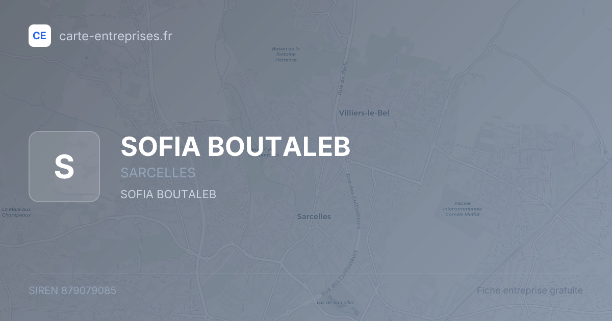 SOFIA BOUTALEB — 879079085 — fiche entreprise