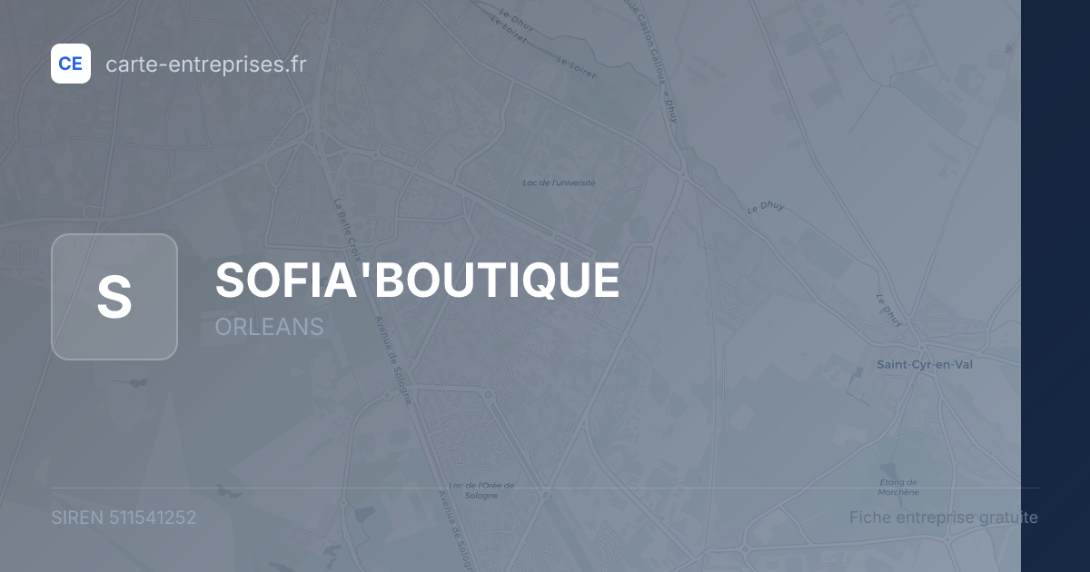 SOFIA'BOUTIQUE — 511541252 — fiche entreprise