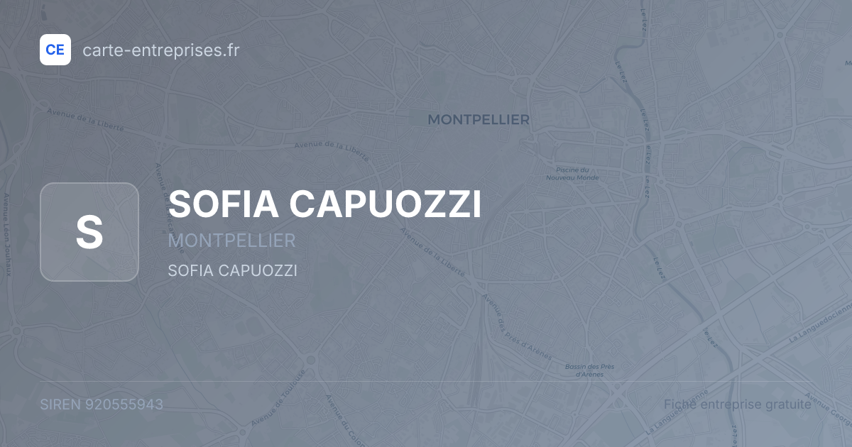 SOFIA CAPUOZZI — 920555943 — fiche entreprise