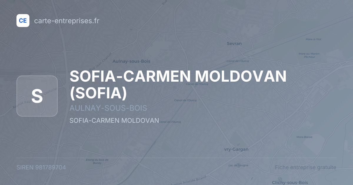 SOFIA-CARMEN MOLDOVAN (SOFIA) — 981789704 — fiche entreprise