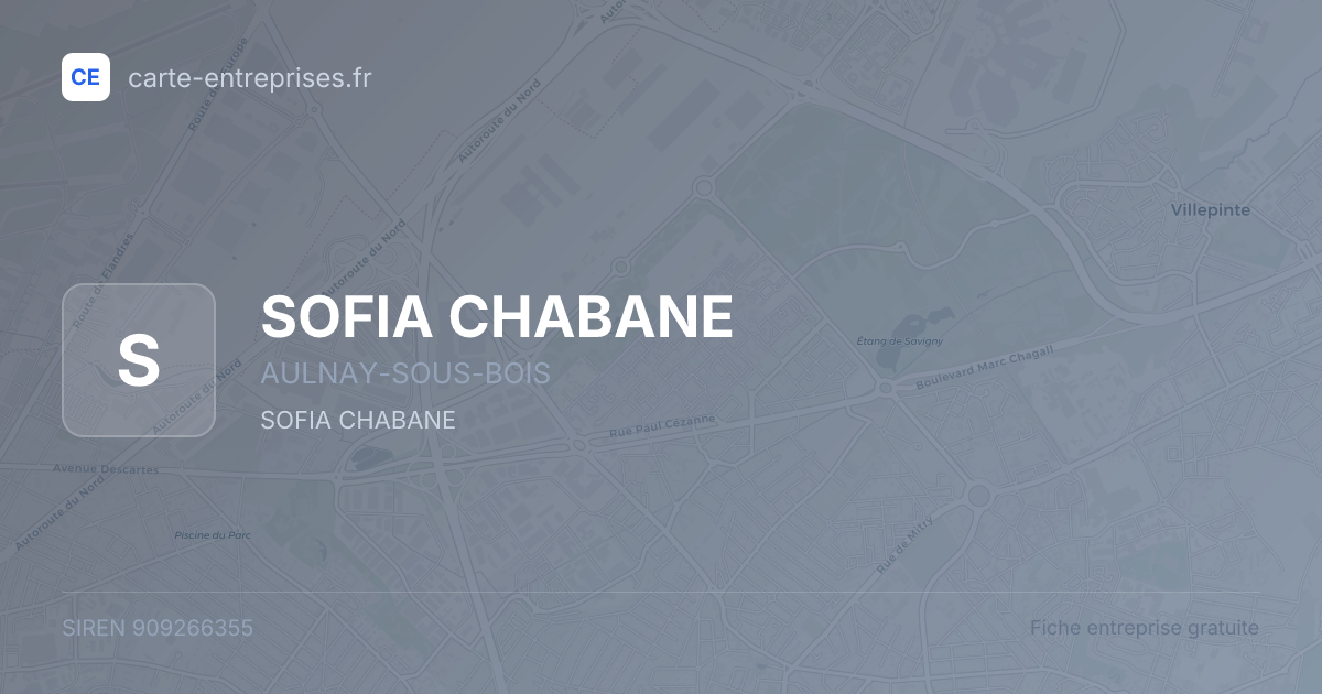 SOFIA CHABANE — 909266355 — fiche entreprise
