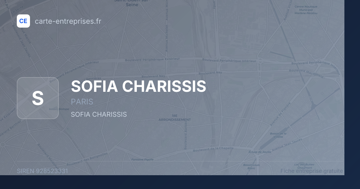 SOFIA CHARISSIS — 928523331 — fiche entreprise